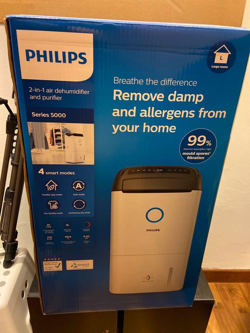 Philips 2in1 Air Dehumidifier and Air purifier DE5205/30, TV & Home