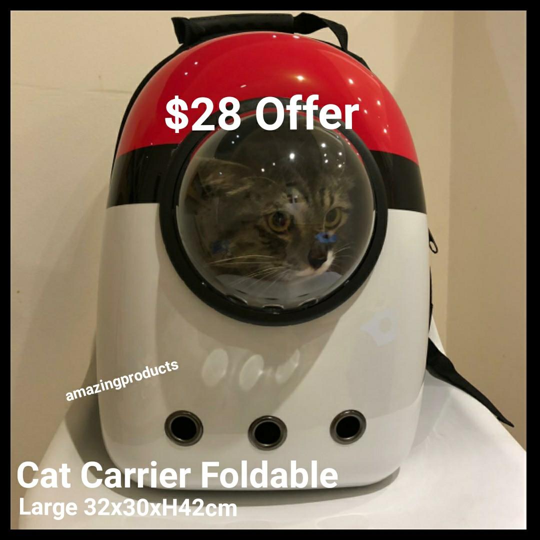 Pokemon Backpack Haversack Foldable Travel Bag Kitten Cat Rabbit