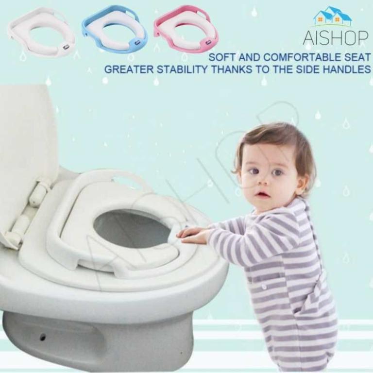 Winnie The Pooh Kids Soft Padded Potty Toilet Training Seat With Handles