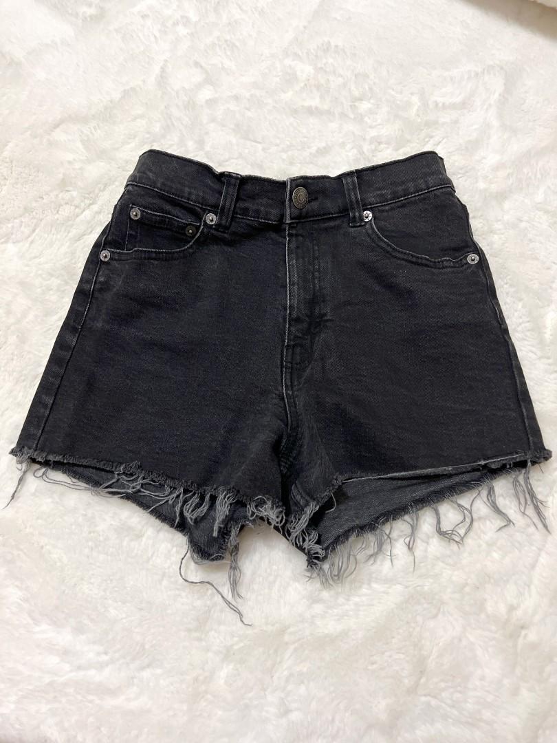 Pull \u0026 Bear Black Denim shorts, Women's 