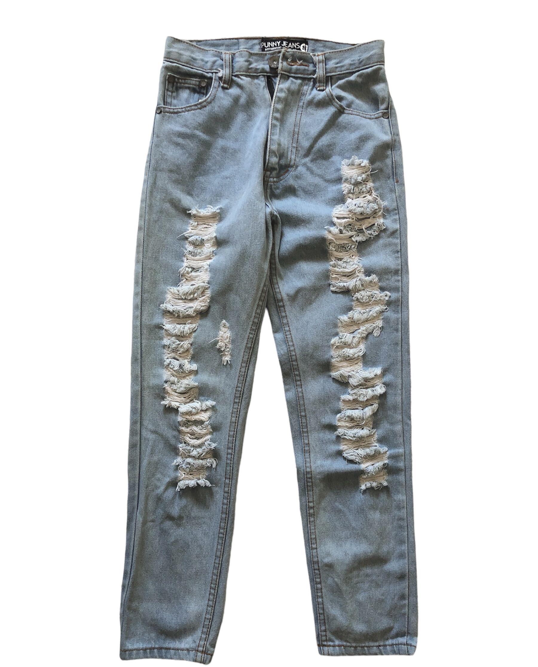 PUNNY JEANS authentic tattered high 