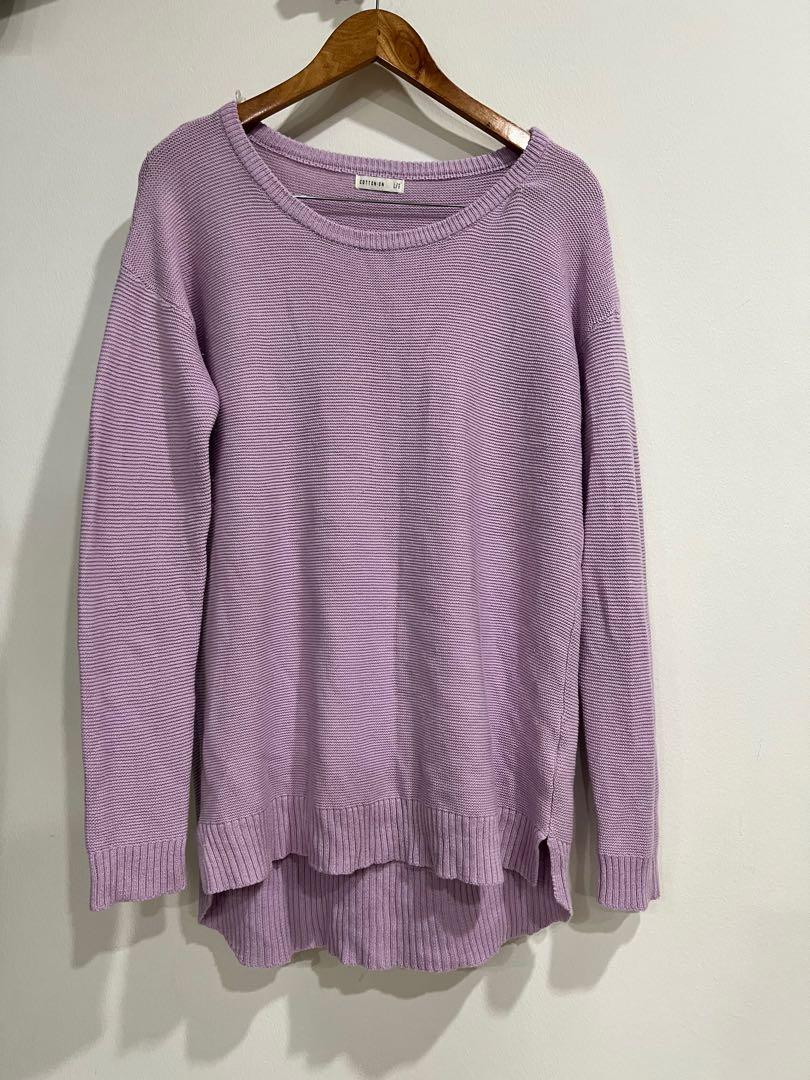 Purple cotton hotsell sweater