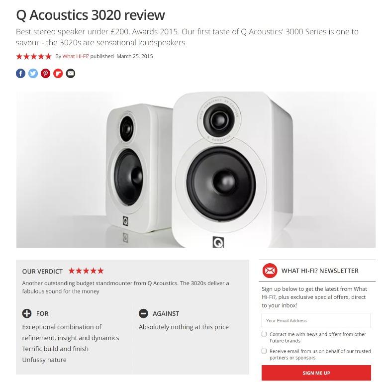 Q sales acoustics 3020s