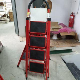 Red black foldable Platform ladder 4 step tangga lipat