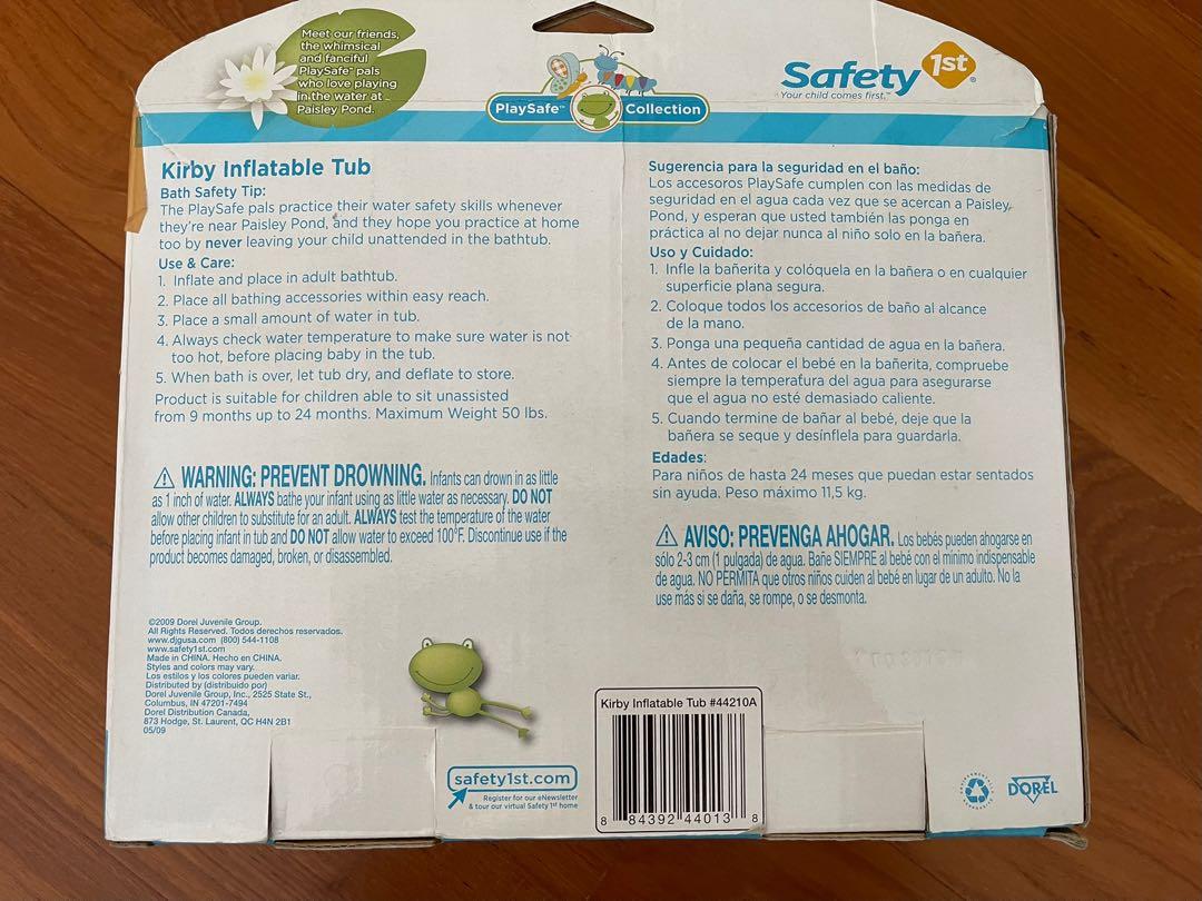 Safety First Kirby Inflatable Baby Bath Tub, Babies & Kids, Bathing