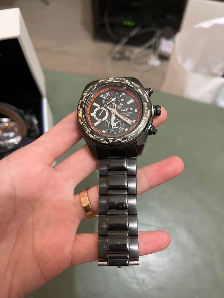SEIKO WORLD TIMER 100m Carousell
