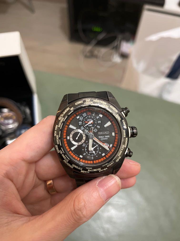Seiko world time shop 100m