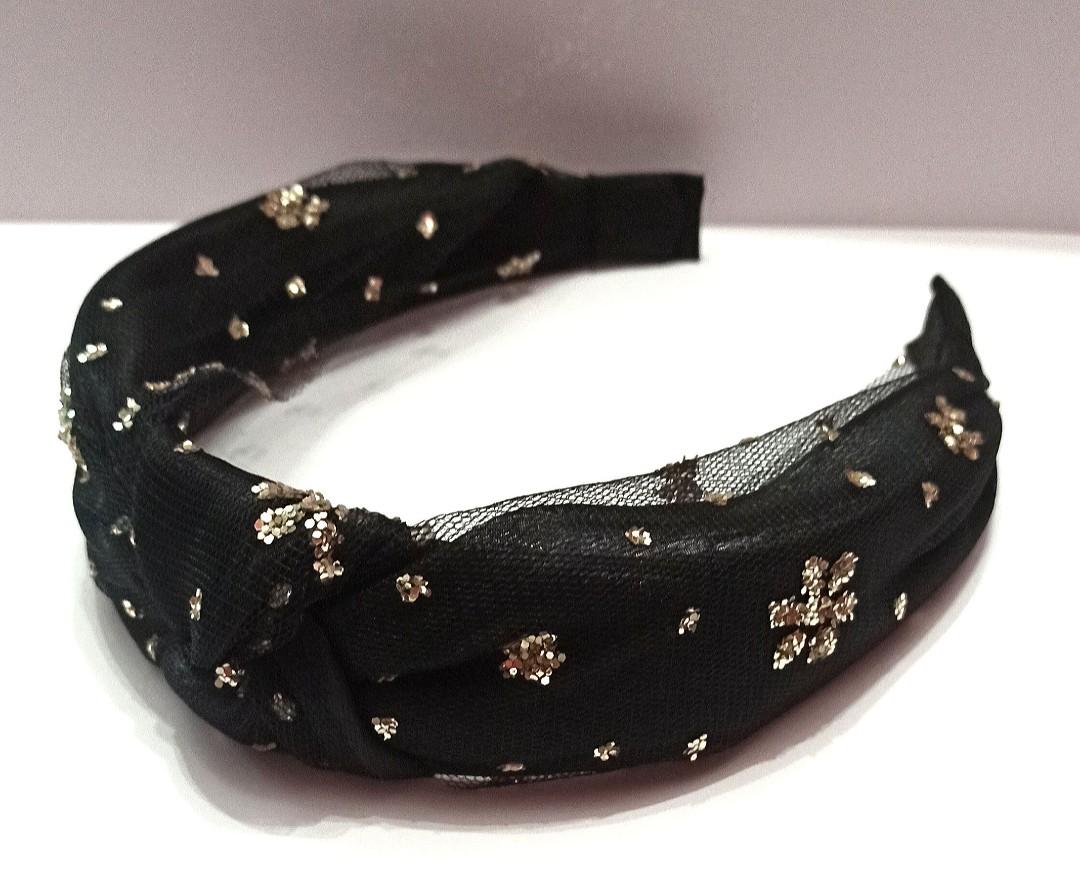 Black lace hair accessories