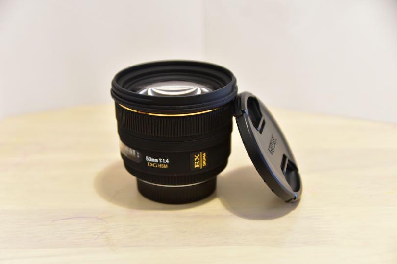Sigma 50mm F1.4 EX DG for Nikon, 攝影器材, 鏡頭及裝備- Carousell