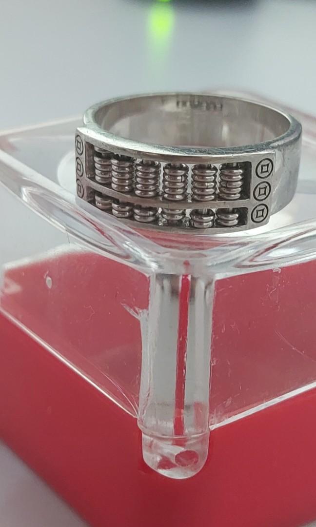 Poh kong top silver ring