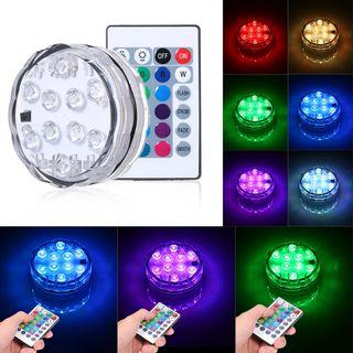 Submersible Waterproof Multicolour Remote Control LED Light