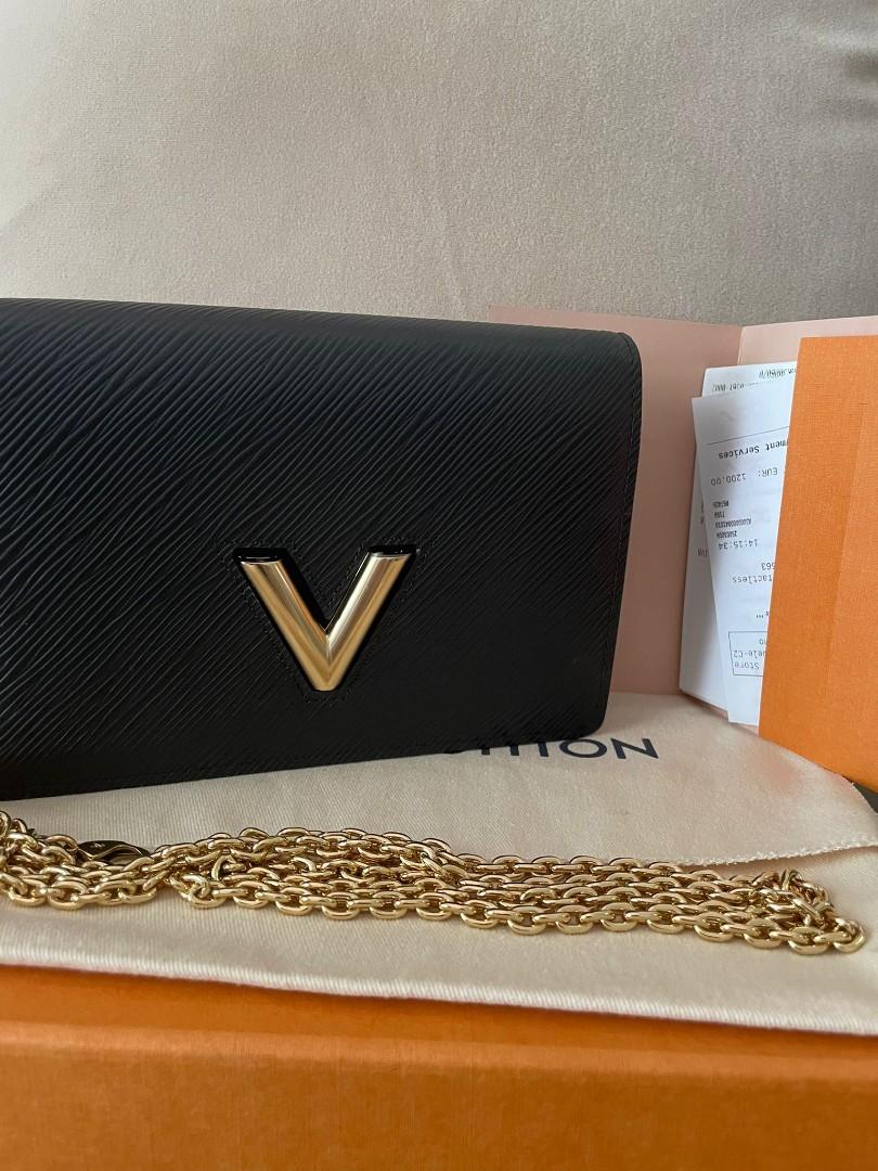 Louis Vuitton Twist Chain Wallet Epi Noir Black in Leather with Silver-tone  - GB