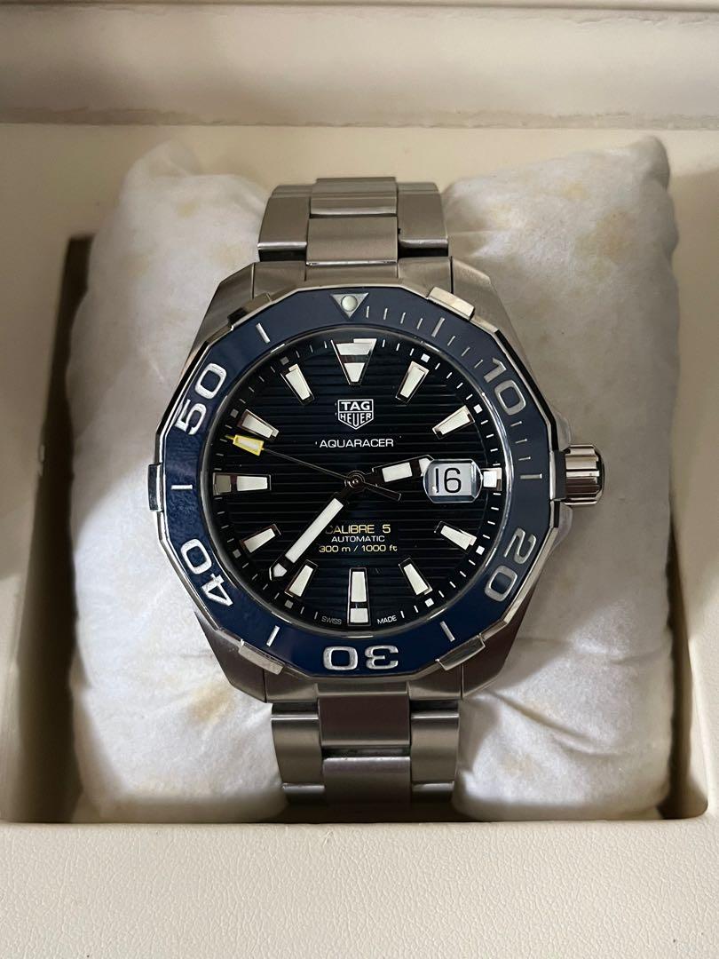 Tag heuer aquaracer 300m calibre 5 mens 43mm ceramic bezel store