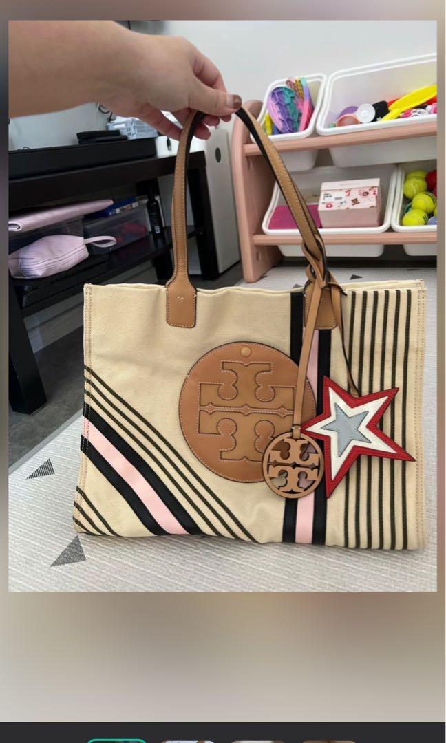 Ella printed canvas tote shop