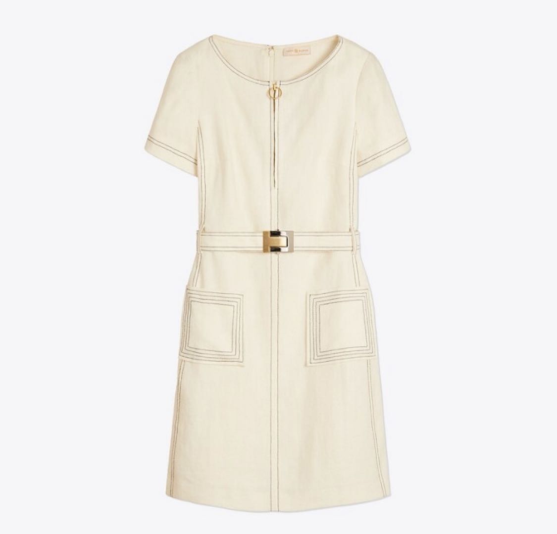 オンラインストア購入 Pleated Open Shirt Dress her lip to 白s 