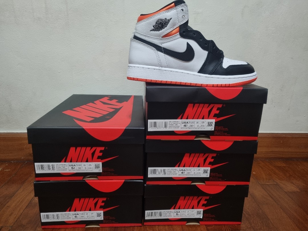 UNDER RETAIL*Nike AJ1 Electro Orange GS, Women's Fashion, Footwear,  Sneakers on Carousell