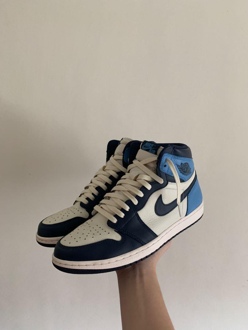 Jordan 1 obsidian white laces hot sale