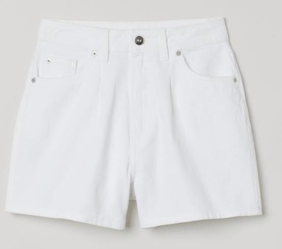 White High Waisted Shorts, Women's 