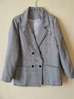 WOMAN CHECKERED JACKET / BLAZER KOTAK SIZE S