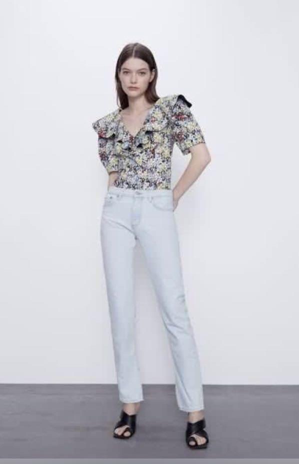 Zara Poplin Bodysuit, Women's Fashion, Tops, Others Tops on Carousell