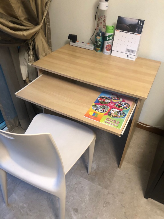 1 Set of Computer Table & Chair, Furniture & Home Living, Furniture