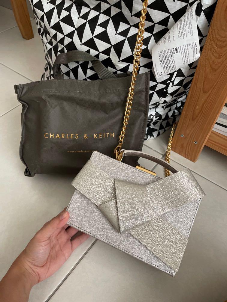 Charles and keith ribbon on sale sling bag