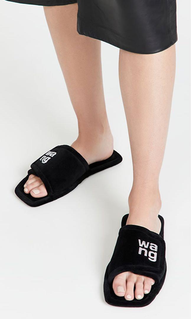 Alexander wang discount fur slides