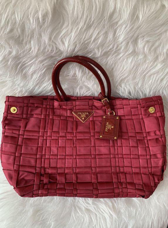 Authentic Prada Tote bag in pink, Luxury, Bags & Wallets on Carousell