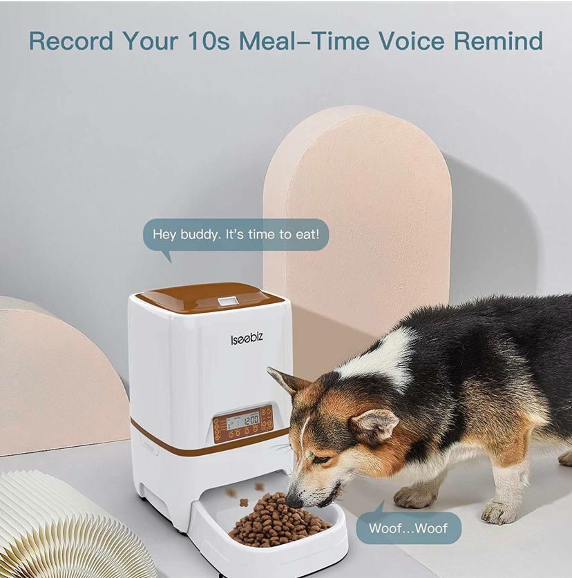 Westlink 6l automatic pet feeder food dispenser for cat shop dog with voice recorder and timer programmable