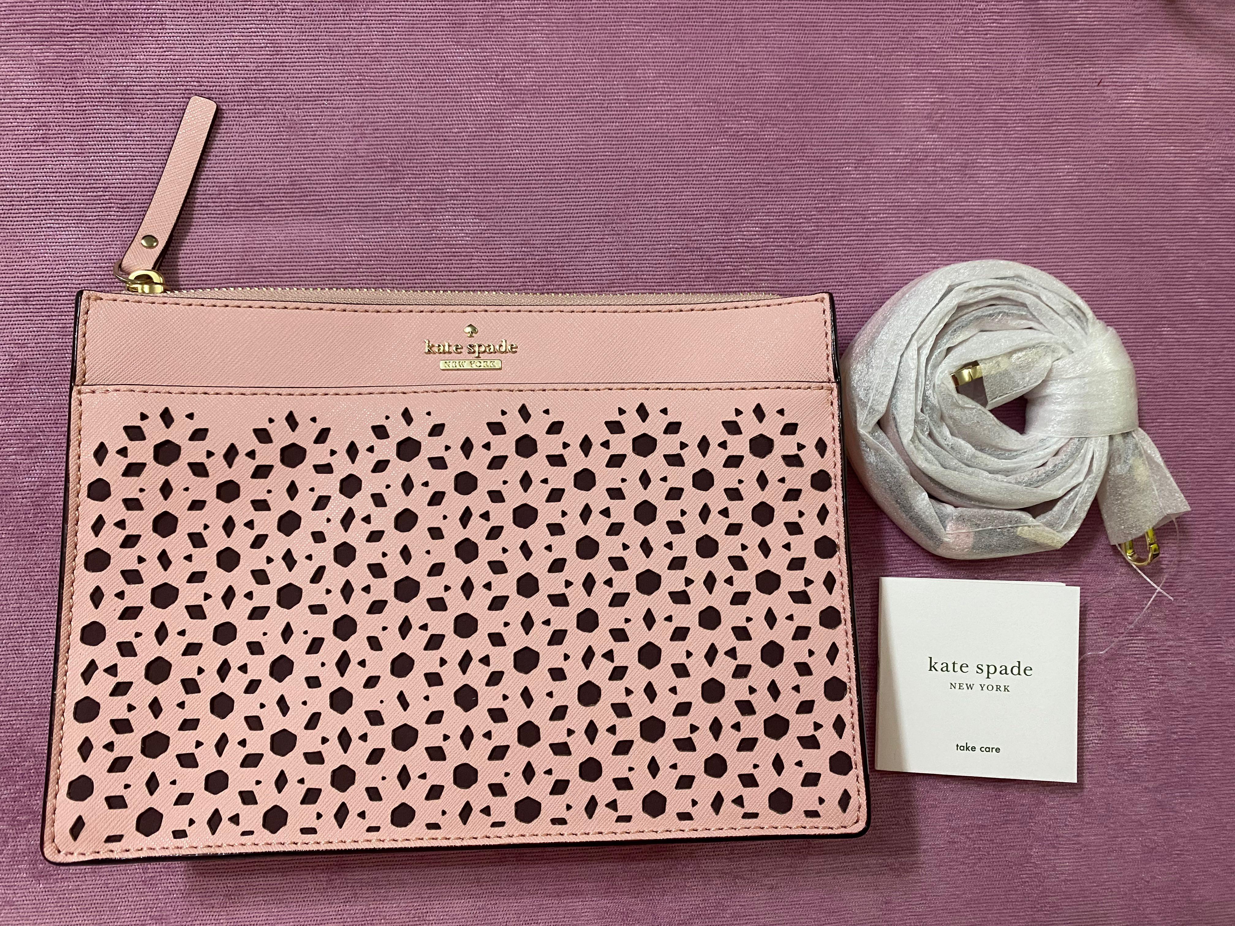 Baby pink Kate spade clutch Brand new 100 authentic