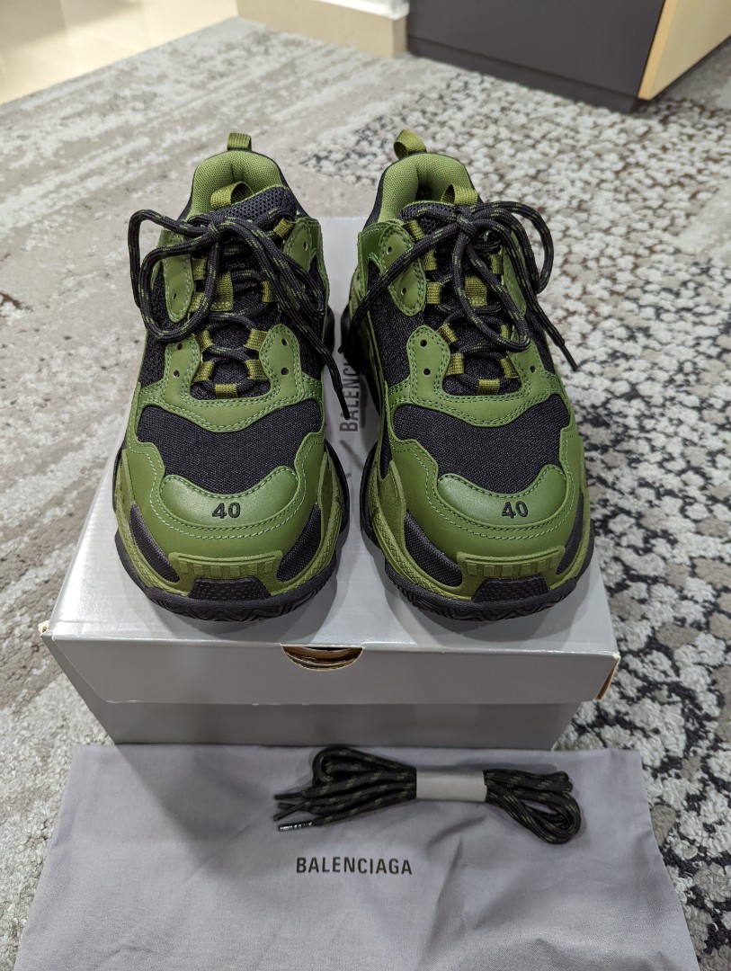 Balenciaga Triple S Chunky Sneakers green