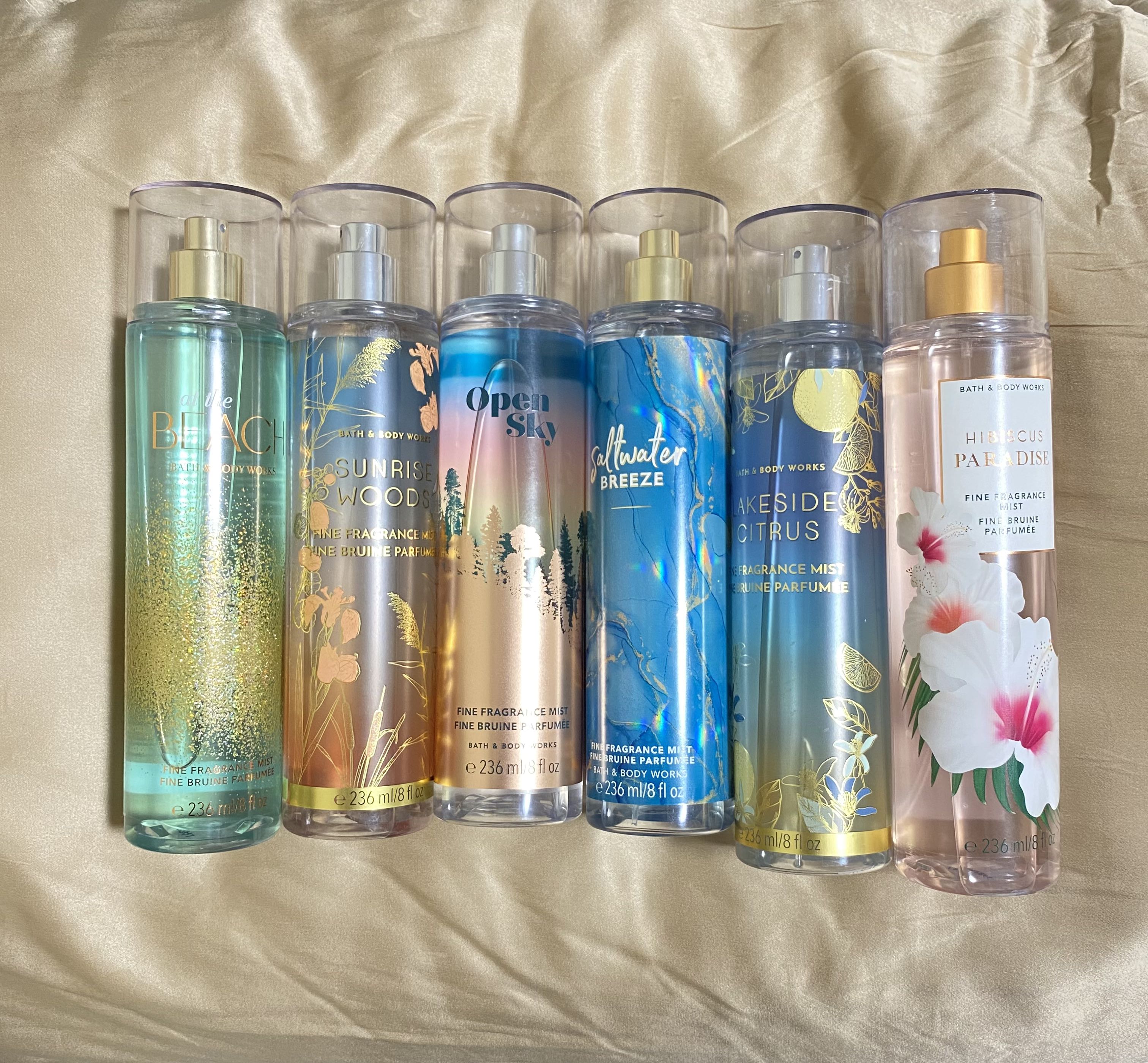 Bath & Body Works At The Beach Fine Fragrance Mist Pack of 2 : Beauty &  Personal Care 