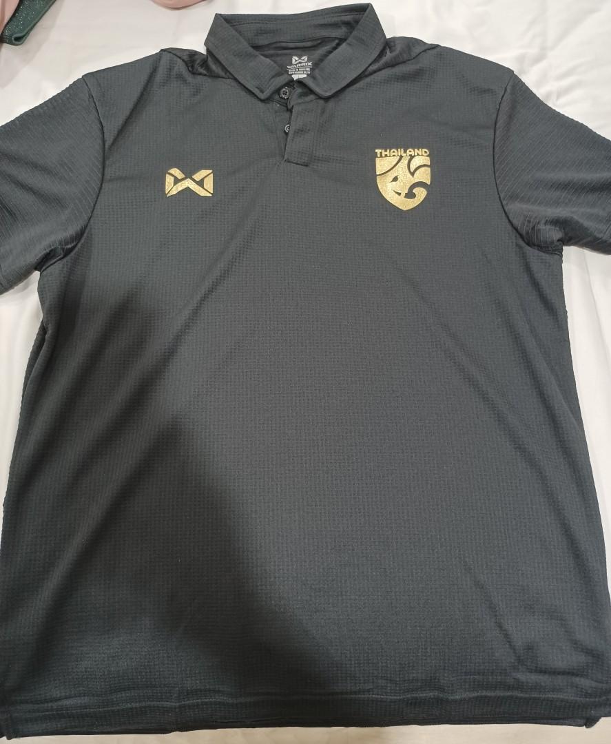 Black Warrix Thai football team polo shirt 2020 with gold logos (BNWT ...