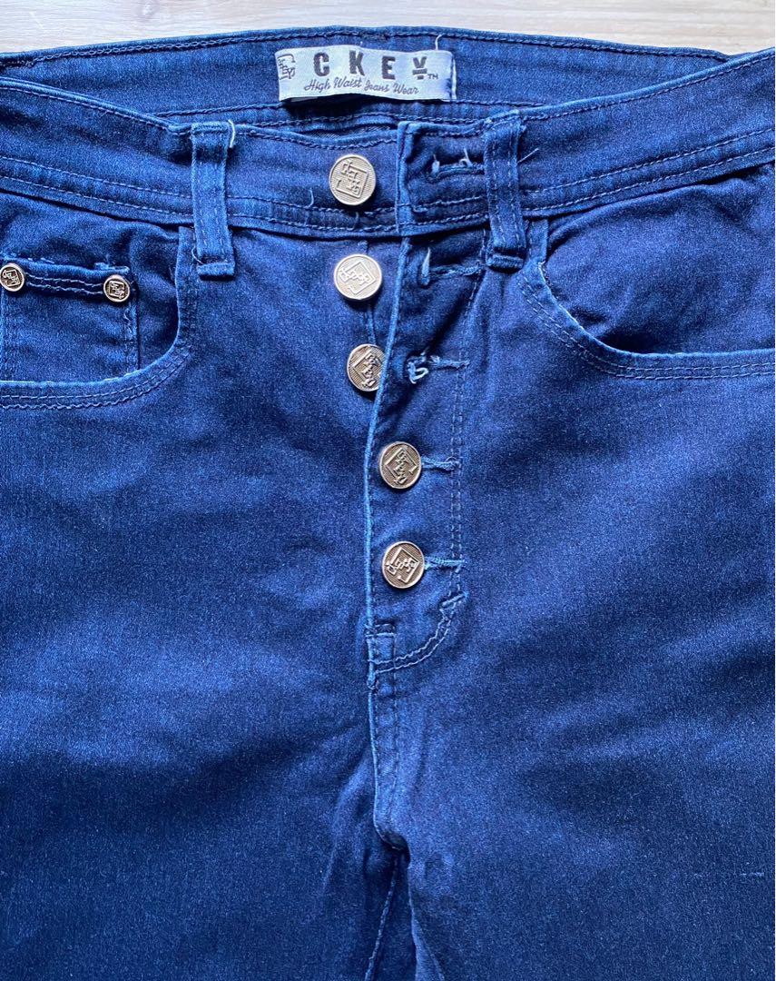 Blue Jeans Super High Waisted, Fesyen 