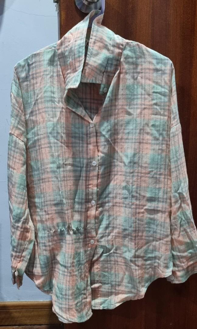long sleeve plaid flannel shirt 