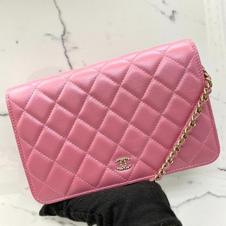 CHANEL A84277 LAMBSKIN PEARL ON CHAIN WALLET BAG 227007824, Women's Fashion,  Bags & Wallets, Shoulder Bags on Carousell