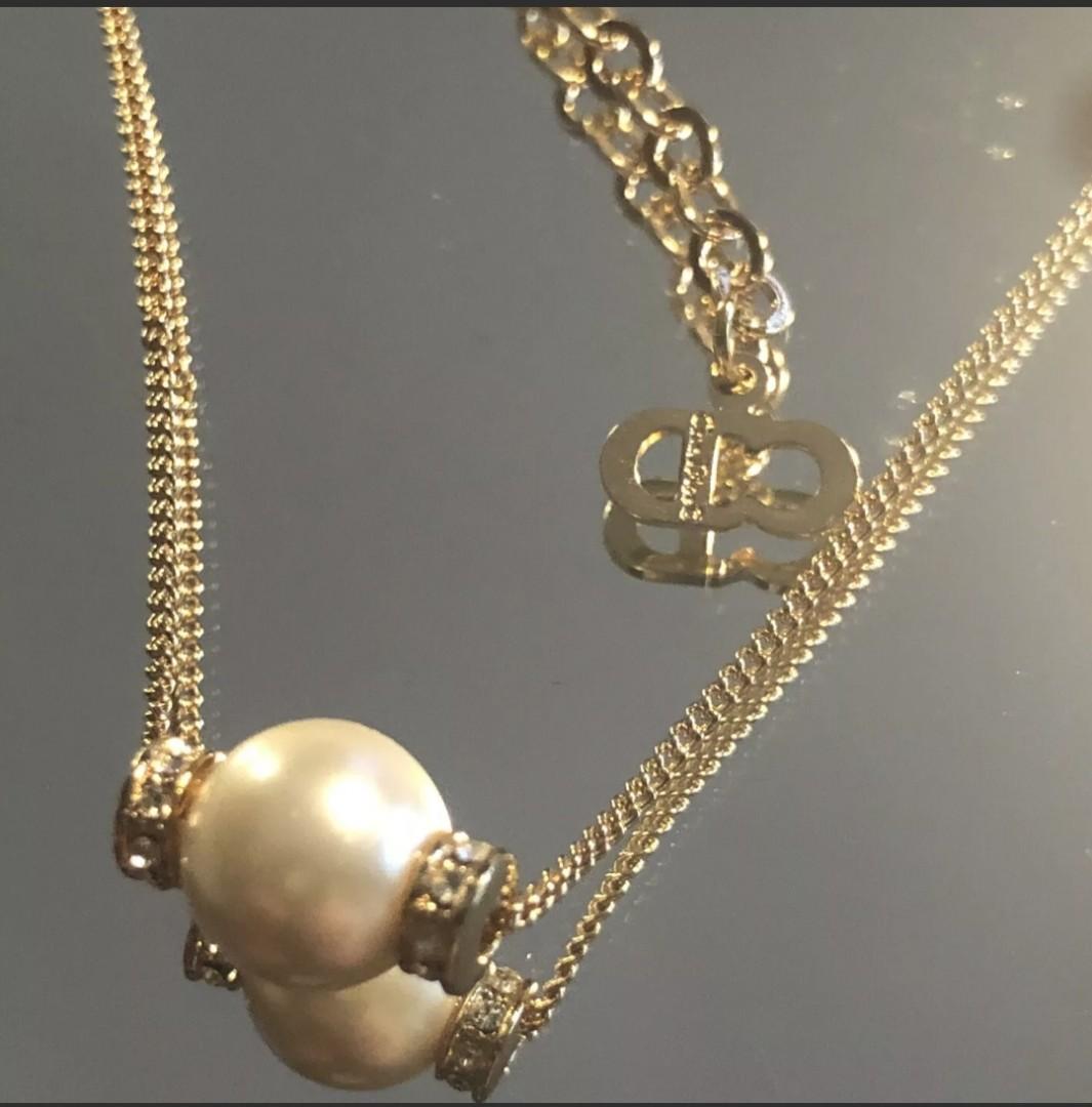 Christian Dior GoldTone Pearl Choker Necklace  STYLISHTOP