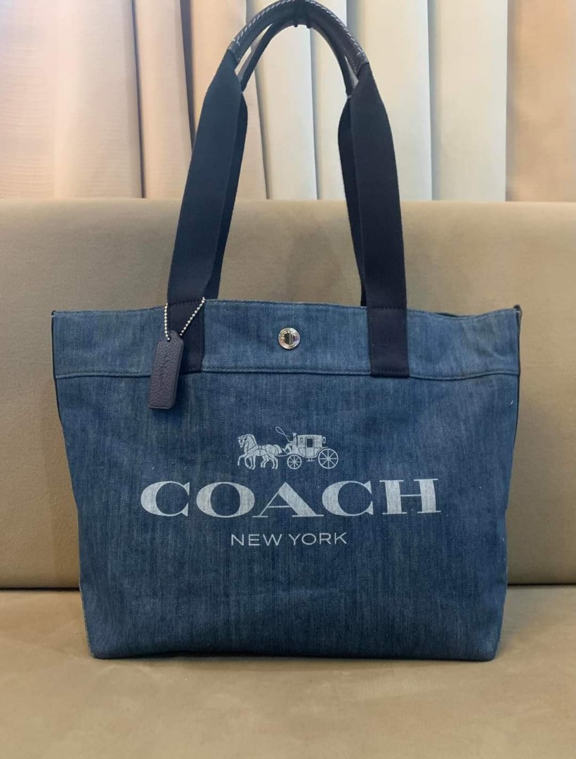 Coach Denim Tote Bag, Luxury, Bags 