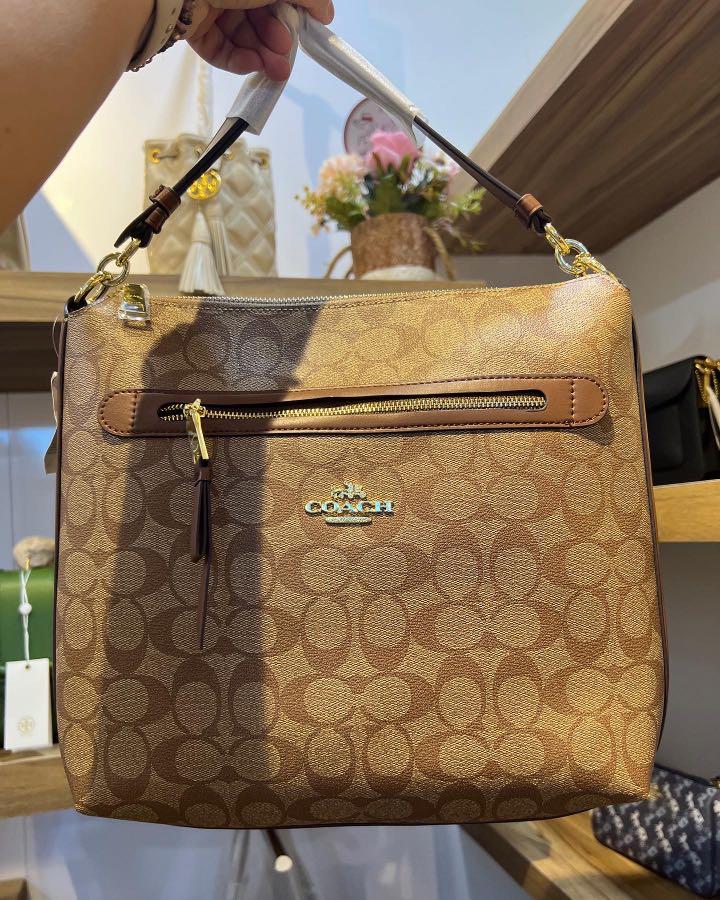 Coach Mae File Crossbody Bag in Signature Canvas Women s Fashion