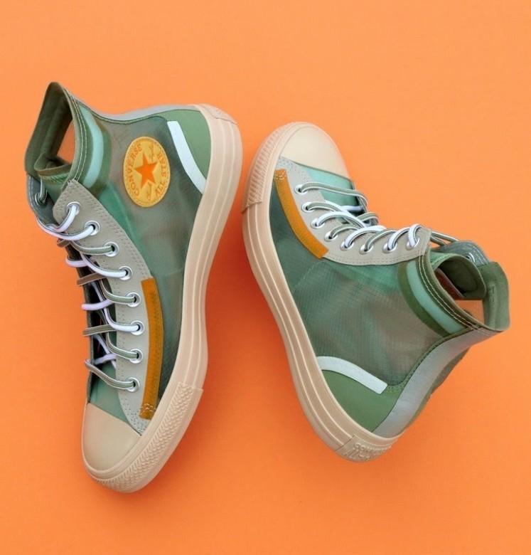 Converse All Star Hi 167274C Emerald Shimmer Papyrus Green See