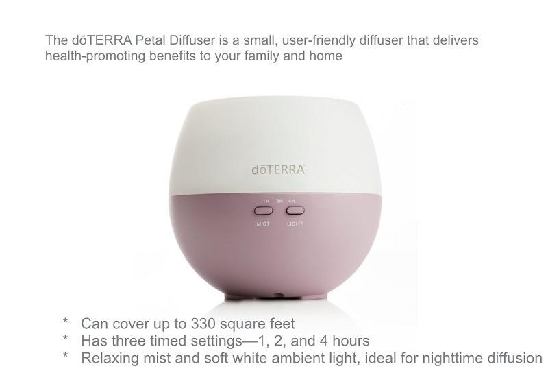 doTERRA Petal Diffuser Original - 1 hour 2 and 4 hour continuous mode ...