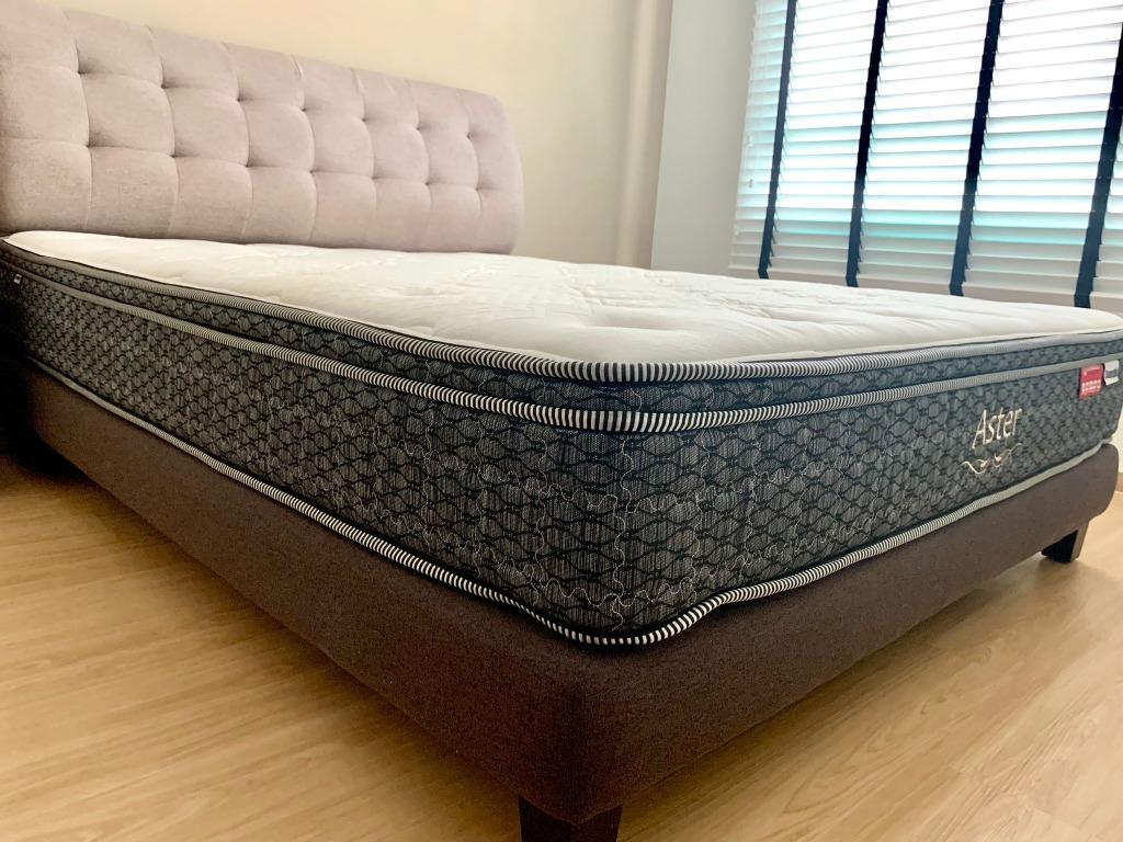 Dunlopillo Queen Size Bed Frame and Mattress, Furniture & Home Living