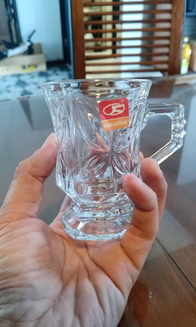 Fancy glass tea cup, Furniture & Home Living, Kitchenware & Tableware,  Dinnerware & Cutlery on Carousell