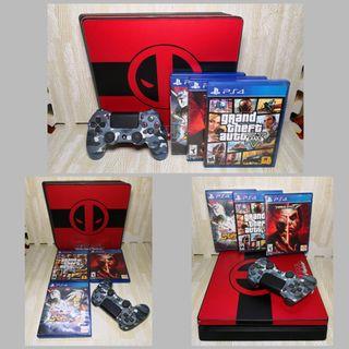FOR SALE RUSH: SONY PS4 SLIM HDR. 500GB, WITH 1 CONTROLLER, 3 ORIGINAL GAME DISC, SMOOTH GOOD AS NEW