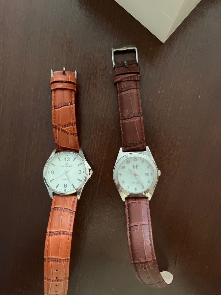 Watch discount genuine leather