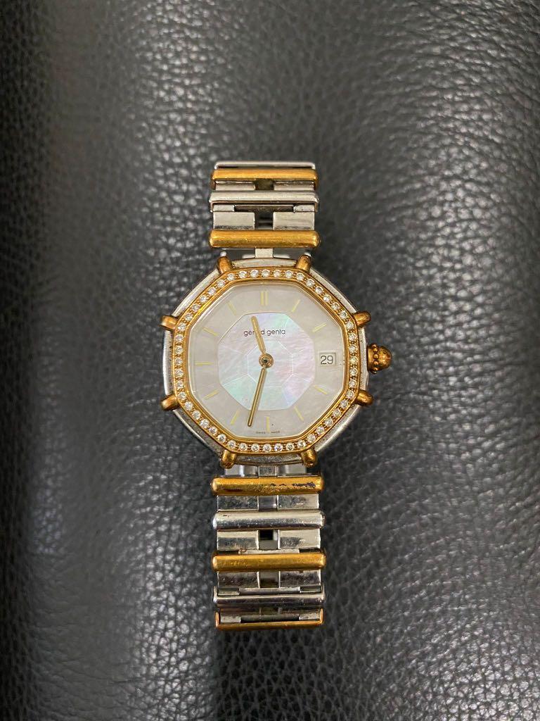 Gerald Genta Success 18K Automatic Gold and Steel with Diamonds