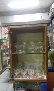 Glass display cabinet for sale @ Length: 38CM + Height: 56.5CM + Depth: 29CM.