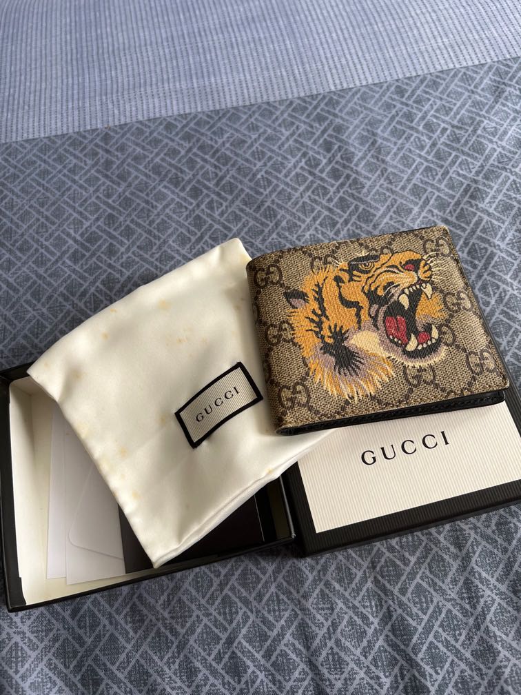Gucci Tiger Wallet [Authentic], Men's 