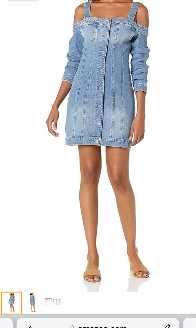 guess denim bodycon dress