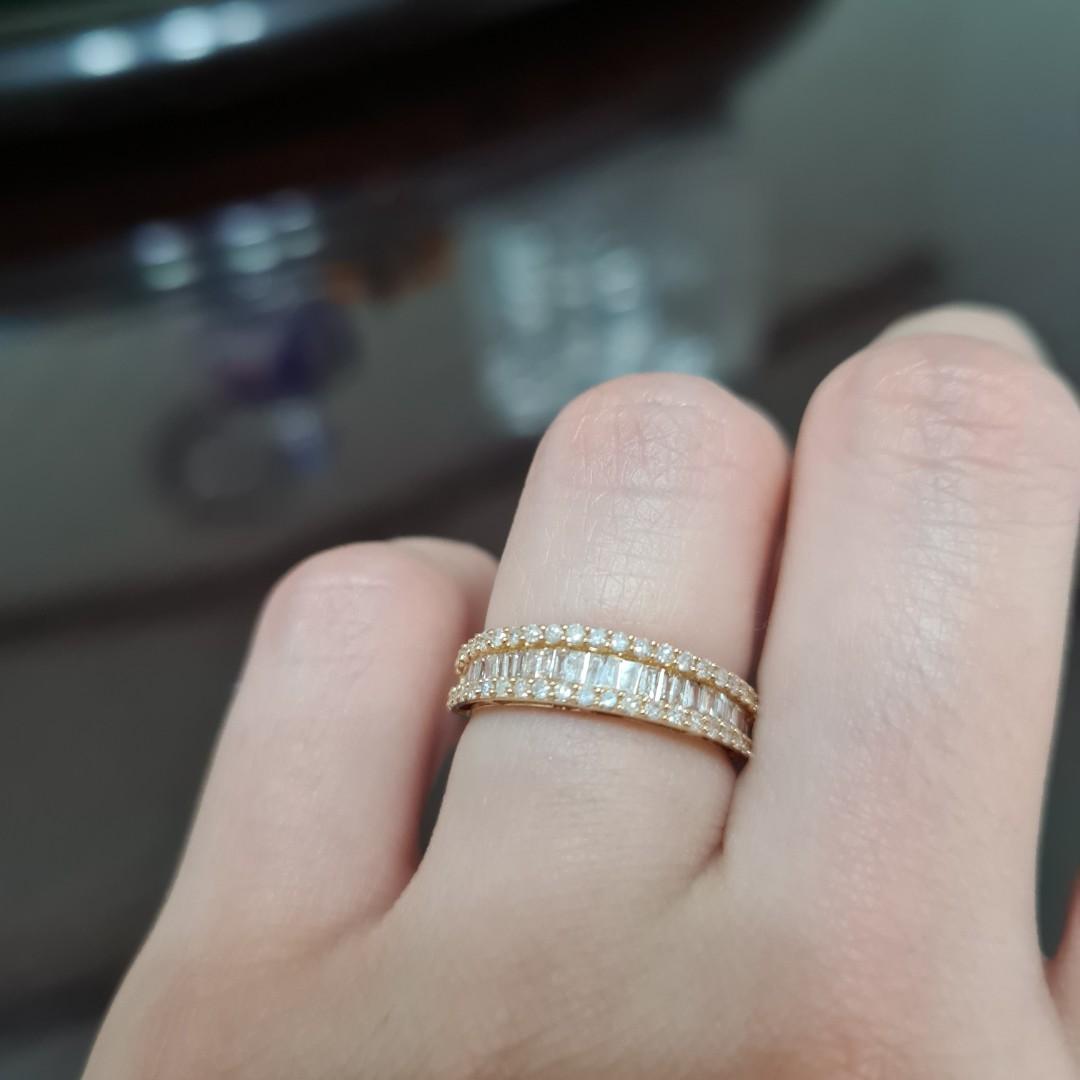 Half eternity baguette online diamond ring